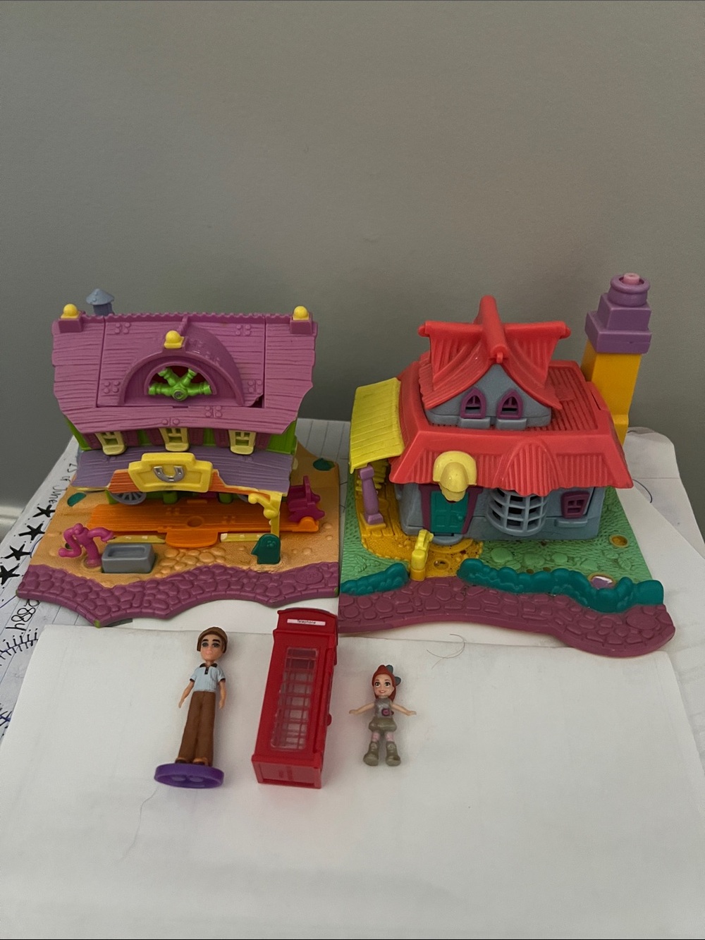 3 for $20 - Polly Pocket Dolls Houses - Pink and Purple Vintage toys